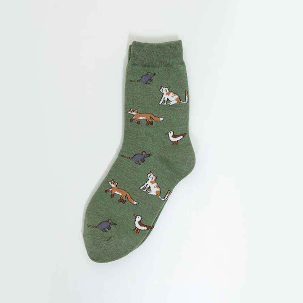 Women's Animal Pattern Crew Socks