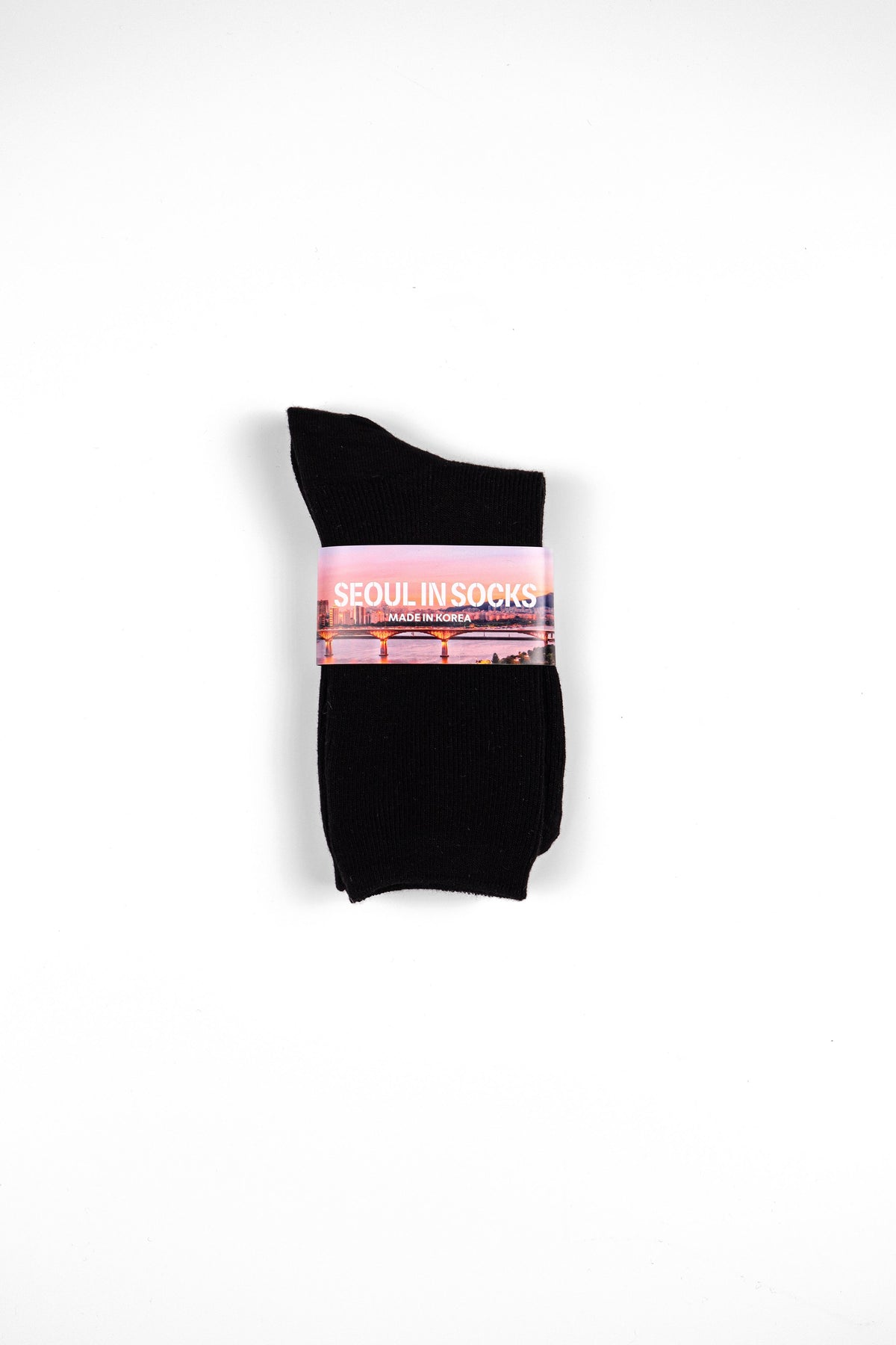 Daily Standard Breathable Ribbed Socks Black