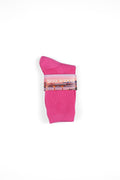 Daily Standard Breathable Ribbed Socks Magenta