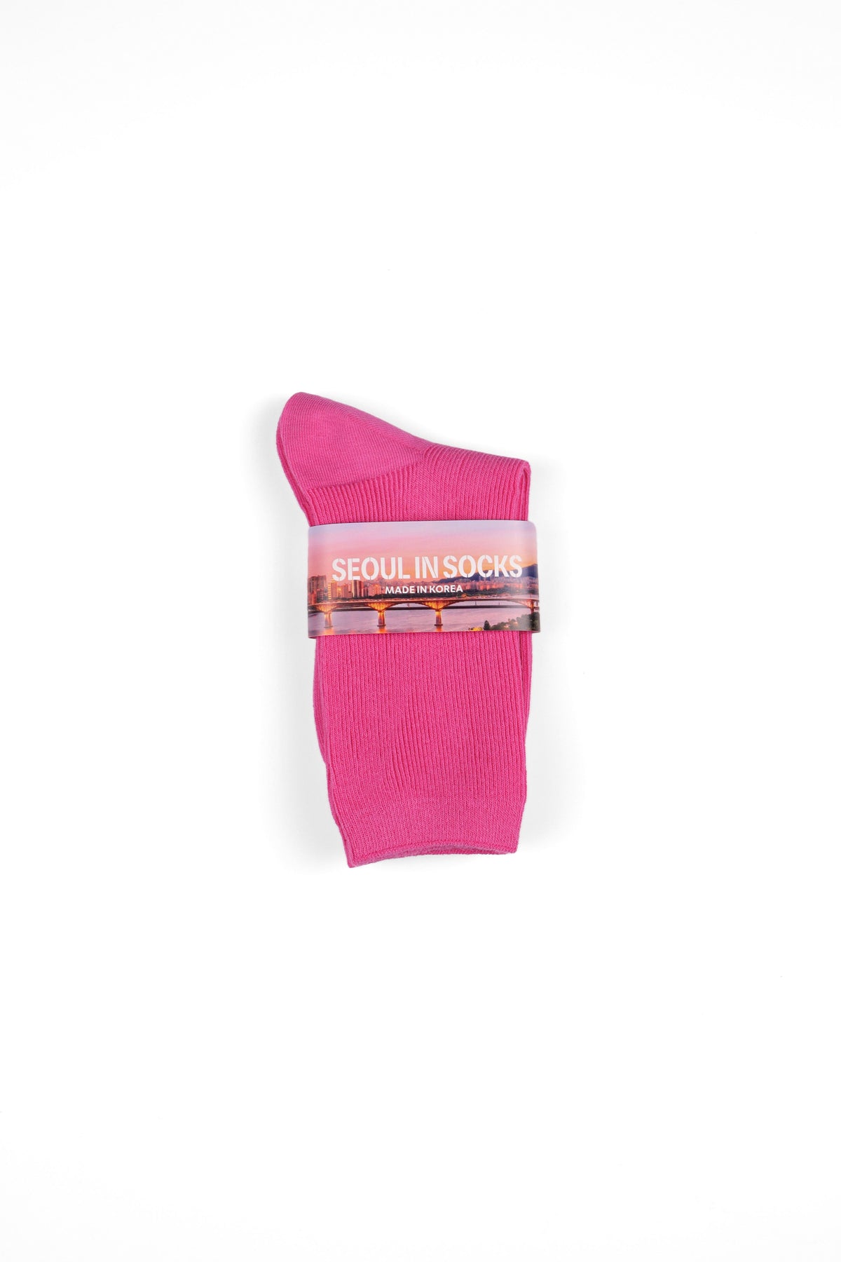 Daily Standard Breathable Ribbed Socks Magenta