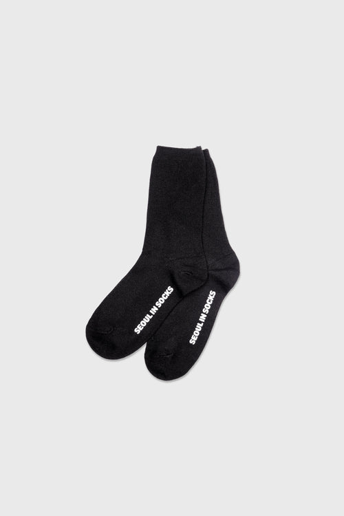 Daily Standard Breathable Ribbed Socks Black
