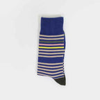 Multi-Stripe Contrast Knit Crew Socks