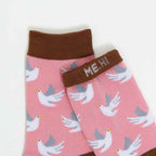 Women's Bird Pattern Combed Cotton Everyday Crew Socks