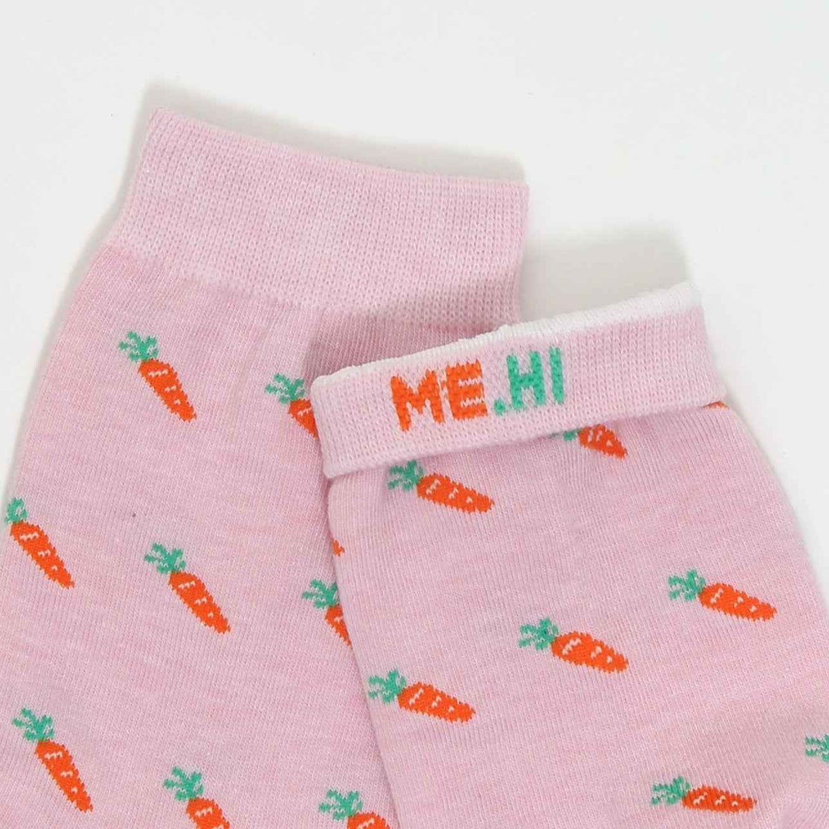 Women's Cute Mini Carrot Graphic Soft Cotton Daily Crew Socks