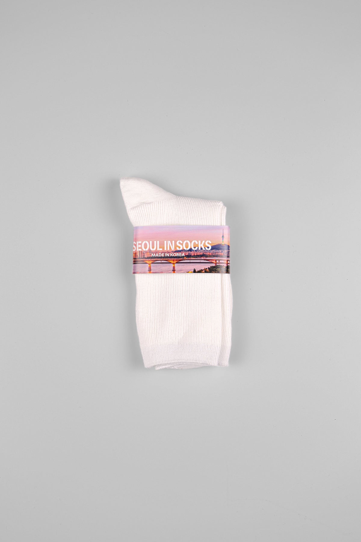 Daily Standard Breathable Ribbed Socks White