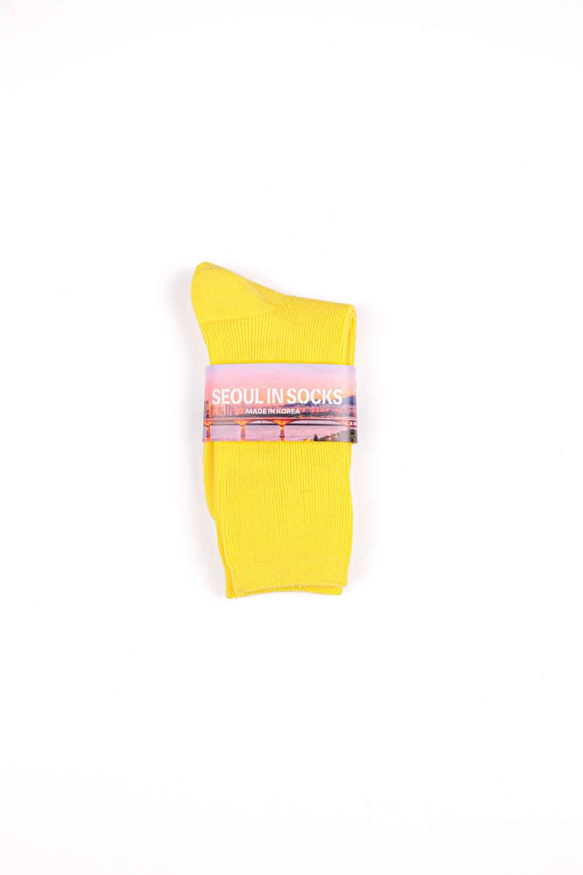 Daily Standard Breathable Ribbed Socks Yellow