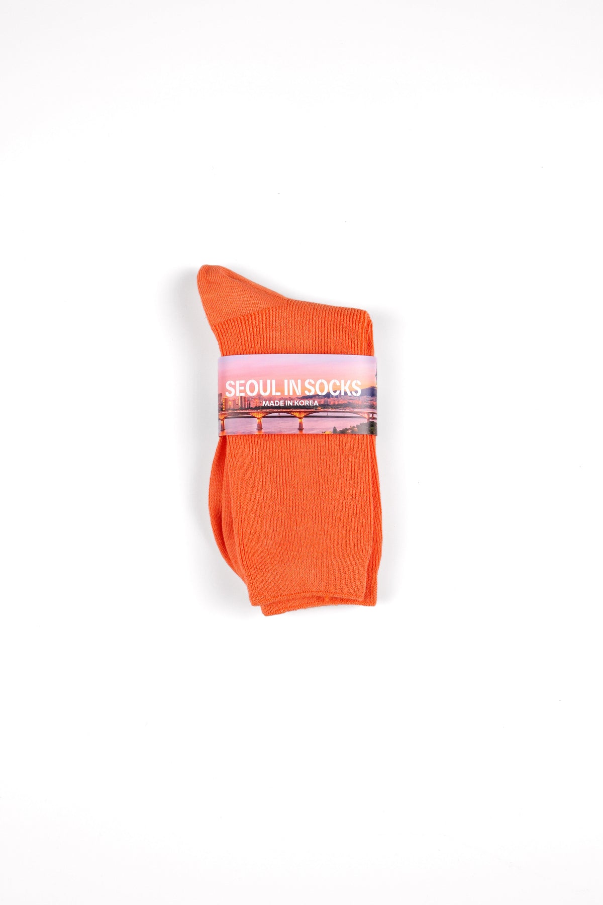 Daily Standard Breathable Ribbed Socks Orange