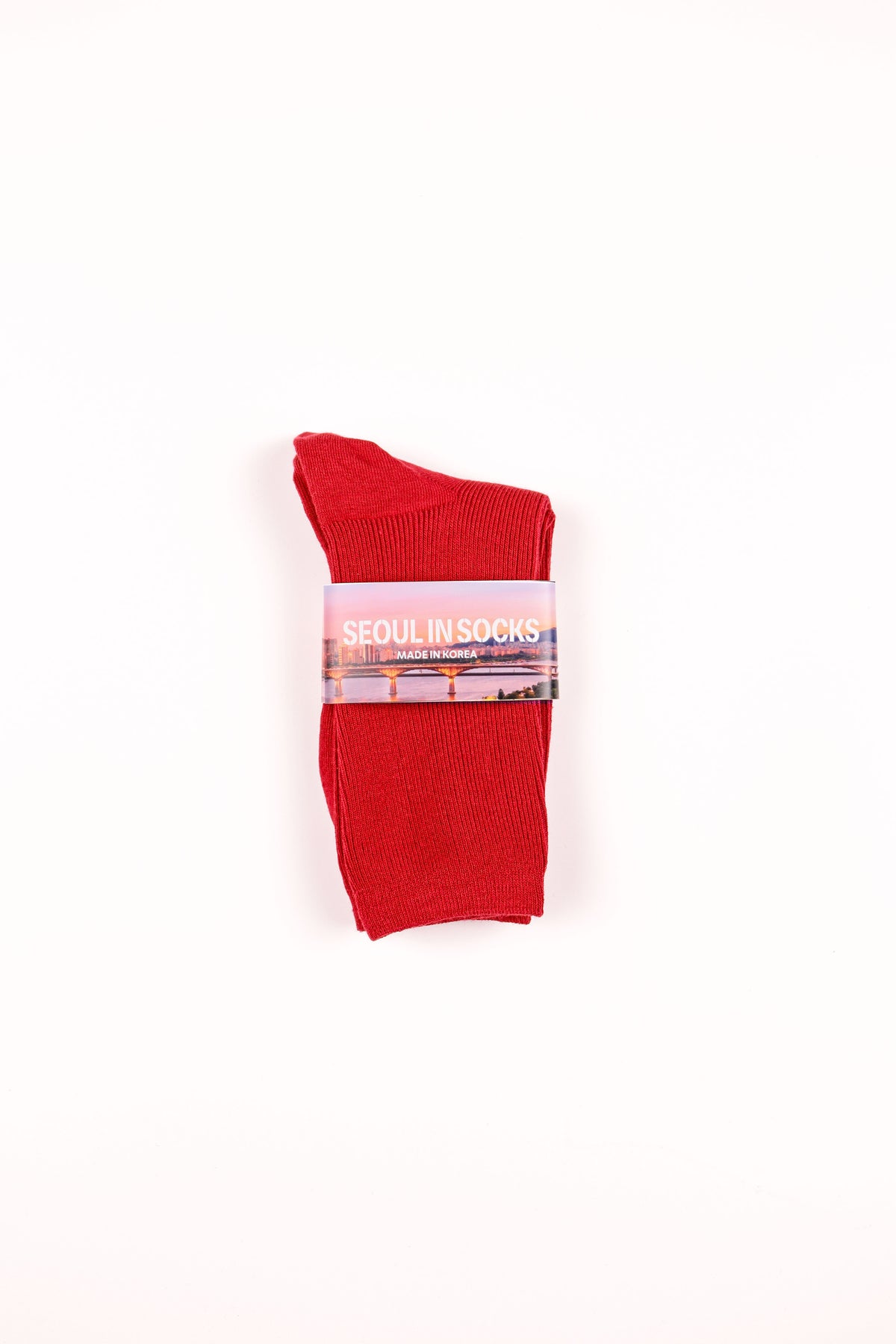 Daily Standard Breathable Ribbed Socks Red