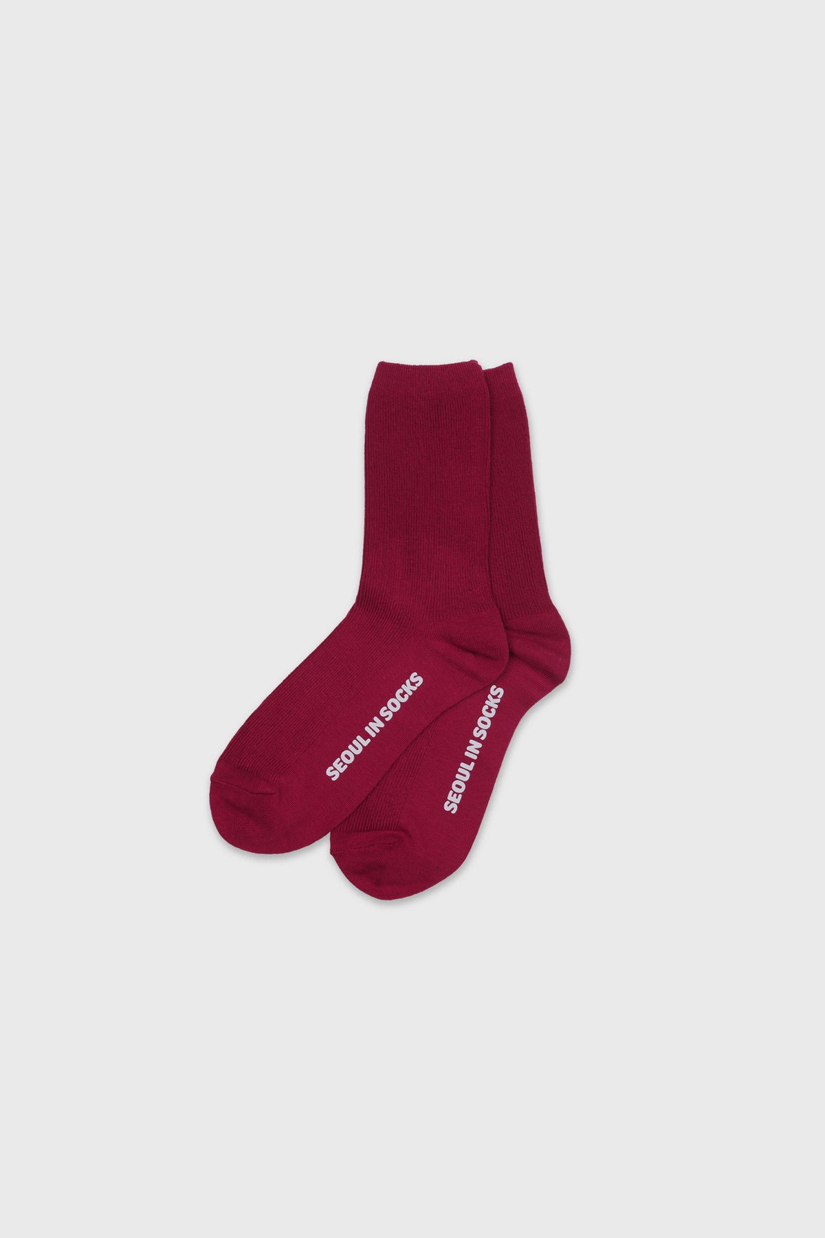 Daily Standard Breathable Ribbed Socks Wine