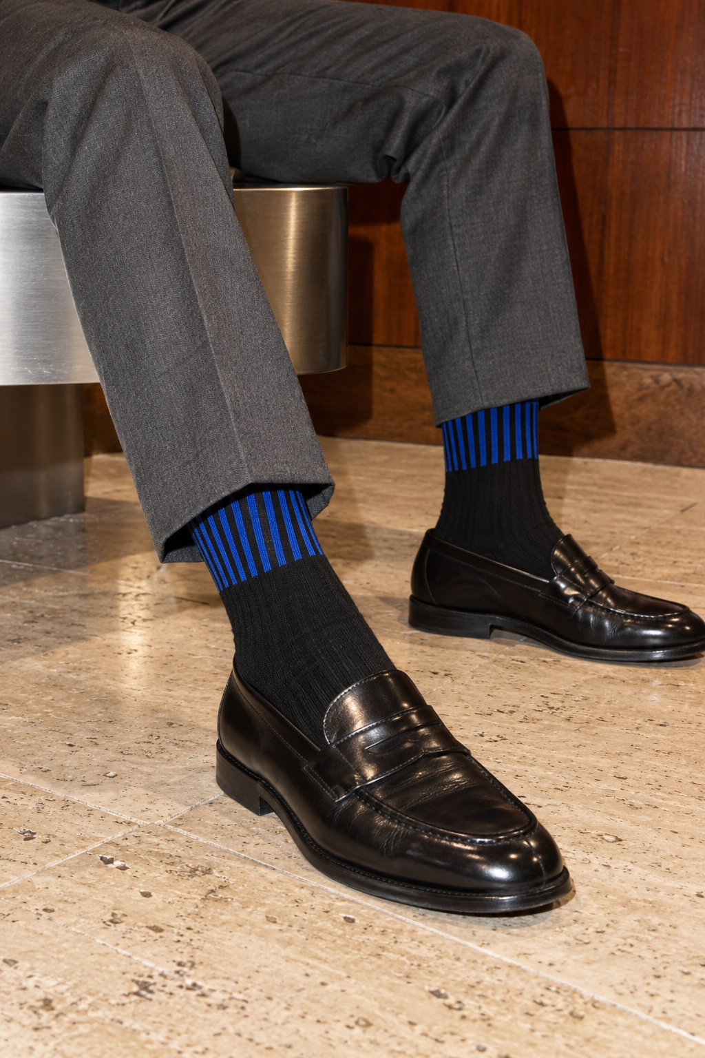 Men's Premium Combed Cotton Colorblock Crew Socks