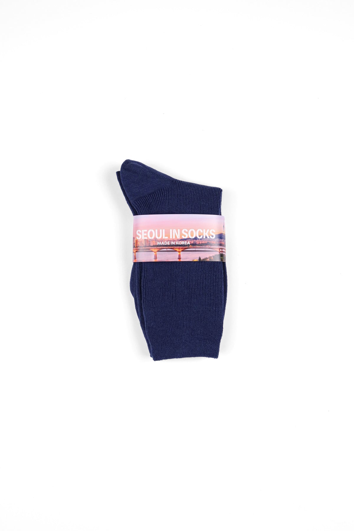 Daily Standard Breathable Ribbed Socks Navy