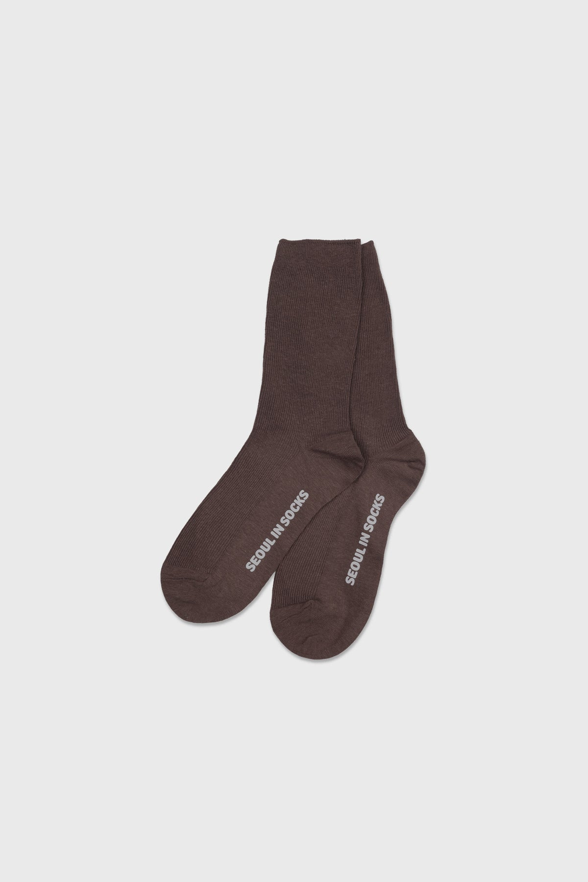 Daily Standard Breathable Ribbed Socks Brown