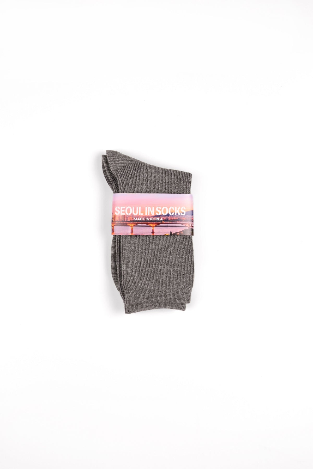 Daily Standard Breathable Ribbed Socks Dark Gray