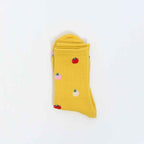 Women's Retro Tomato Graphic Crew Socks | Combed Cotton