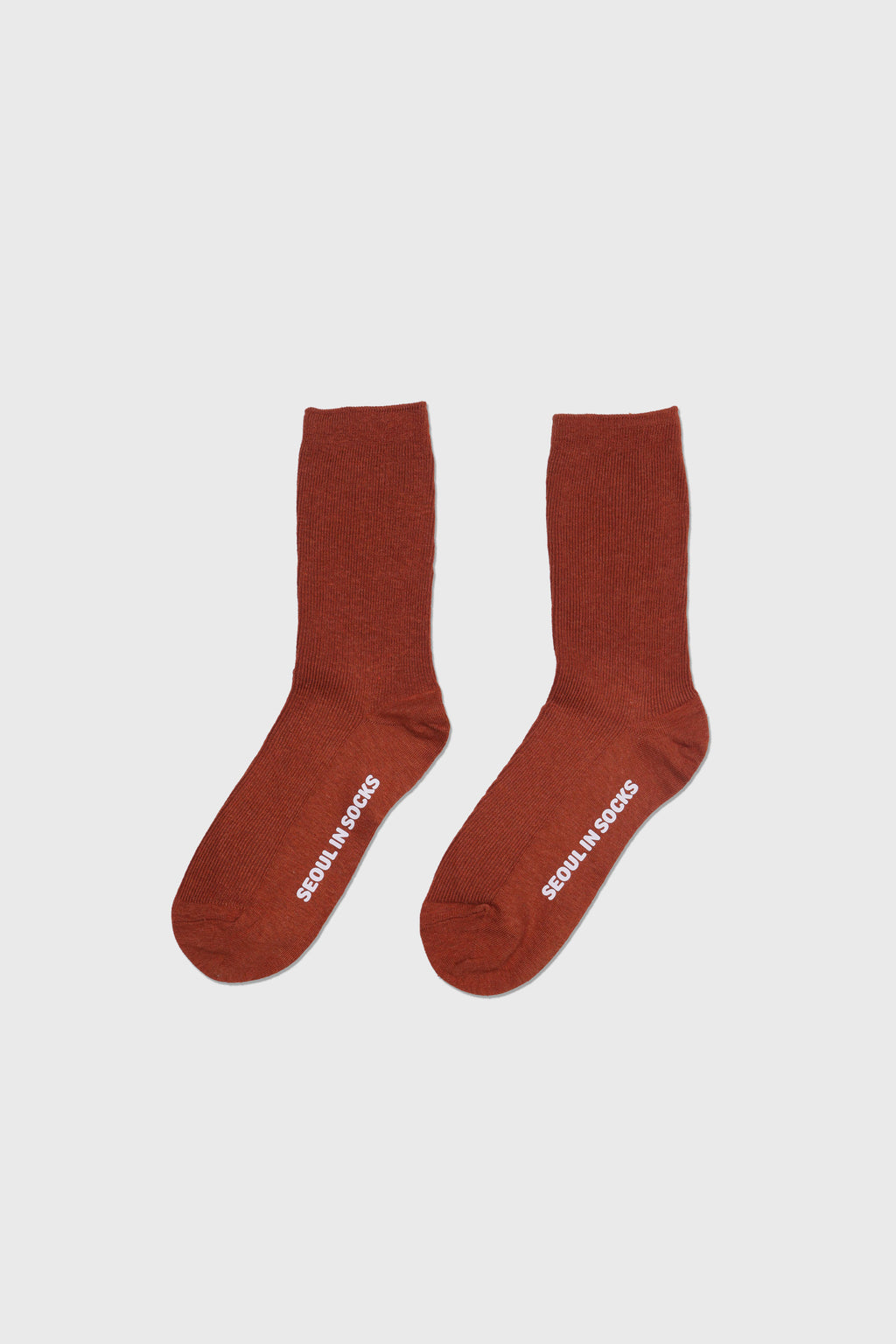 Daily Standard Breathable Ribbed Socks Rust
