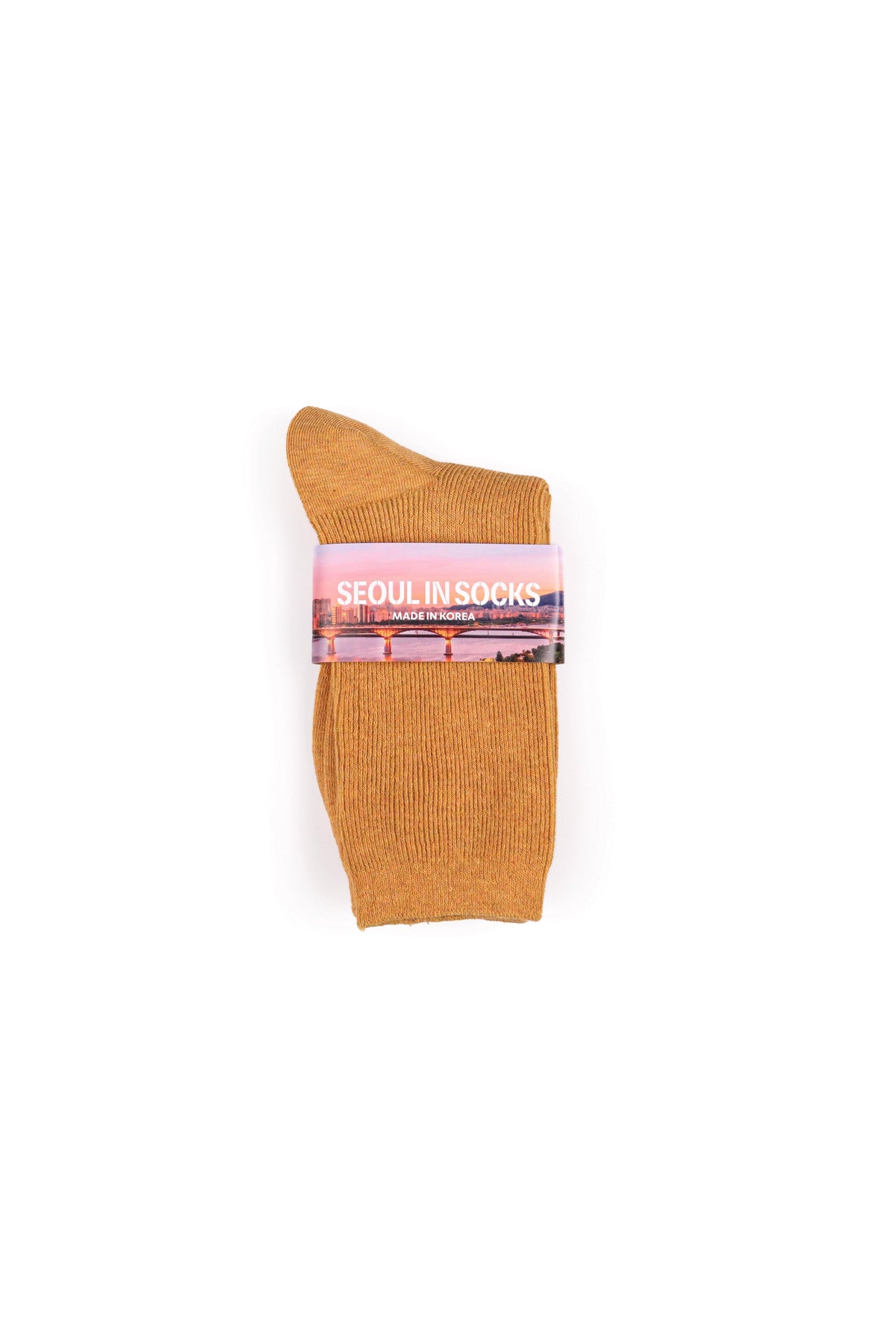 Daily Standard Breathable Ribbed Socks Mustard