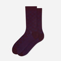 Men's High-Density Knit Diamond Pattern Crew Socks