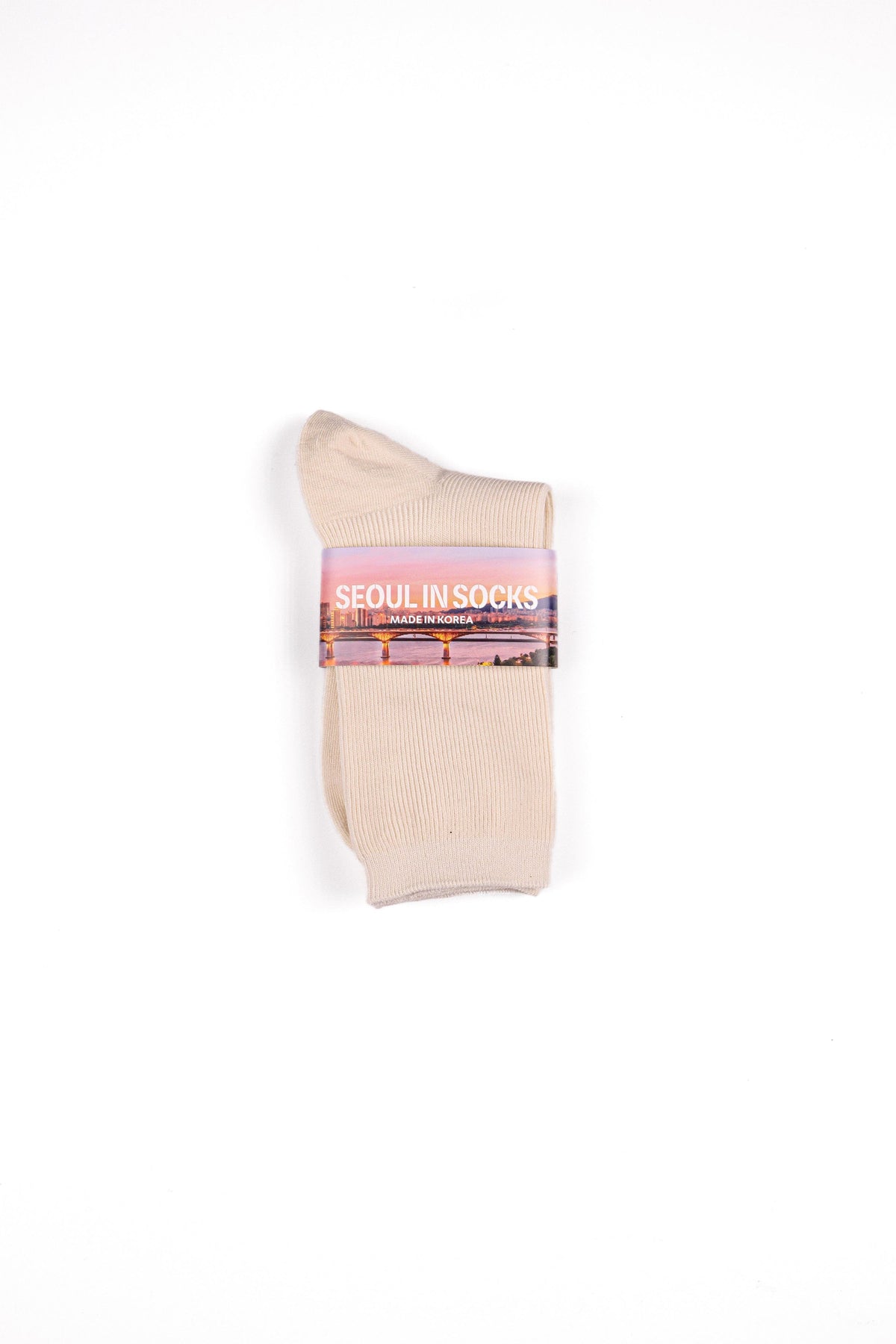 Daily Standard Breathable Ribbed Socks Dusty Beige