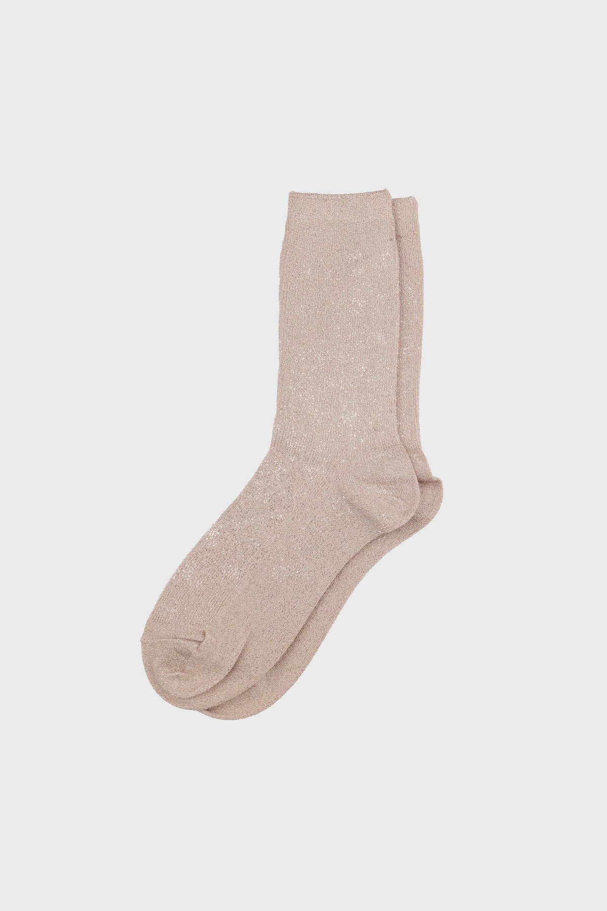 Women's Premium Modal Blend Shimmer Everyday Socks Beige