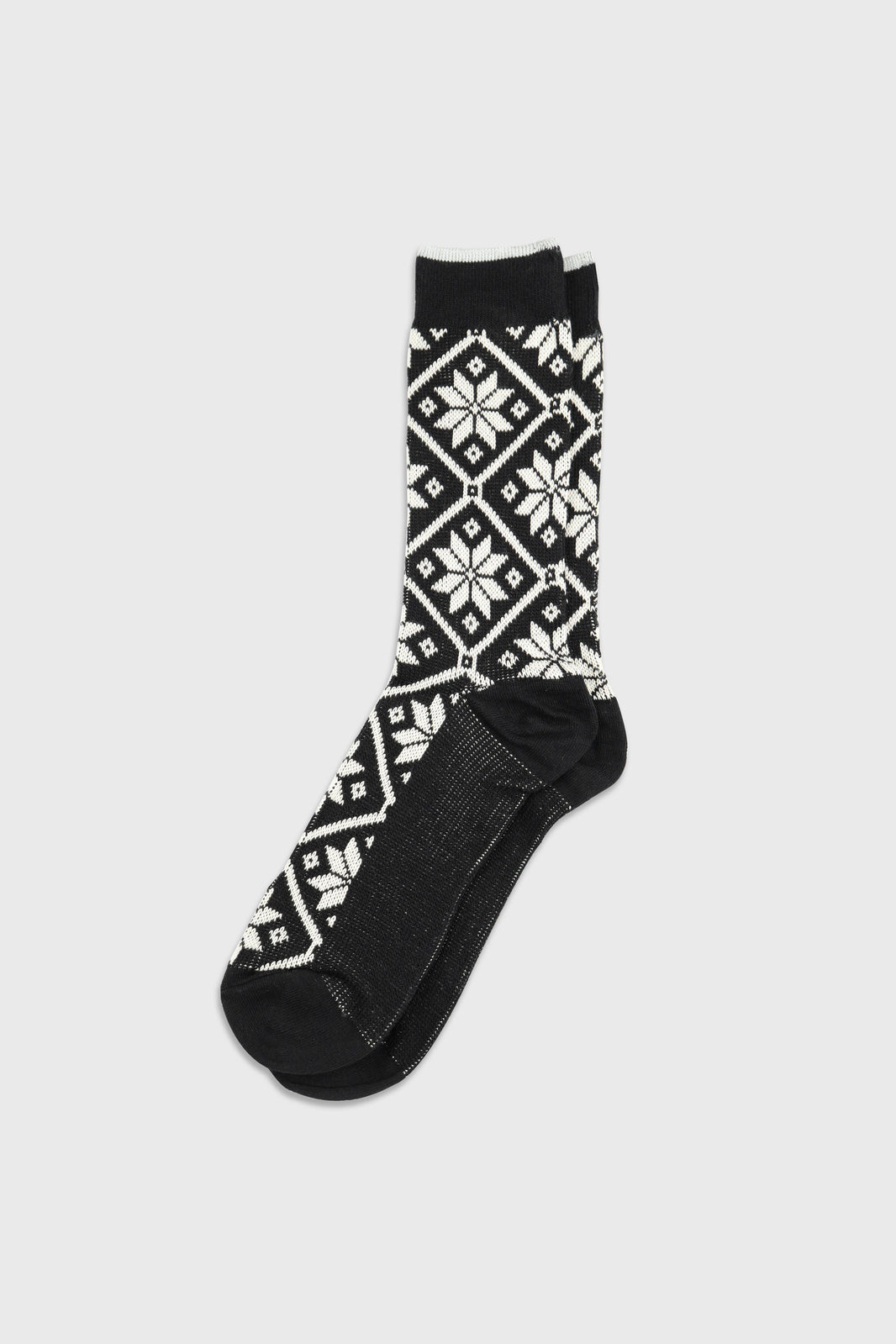 Men's Christmas Nordic Snowflake Crew Socks