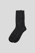 Men's Cozy Wool Blend Ribbed Knit Socks Black