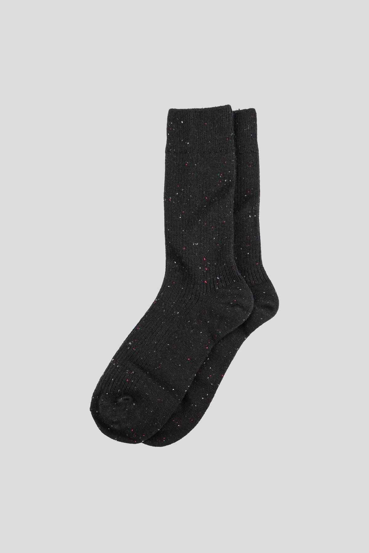 Men's Cozy Wool Blend Ribbed Knit Socks Black