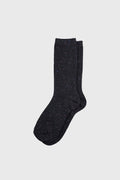 Women's Women's Textured Nep Ribbed Crew Socks Black