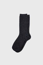 Women's Women's Textured Nep Ribbed Crew Socks Black