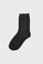 Women's Premium Modal Blend Shimmer Everyday Socks Black