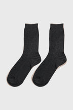 Women's Premium Modal Blend Shimmer Everyday Socks Black