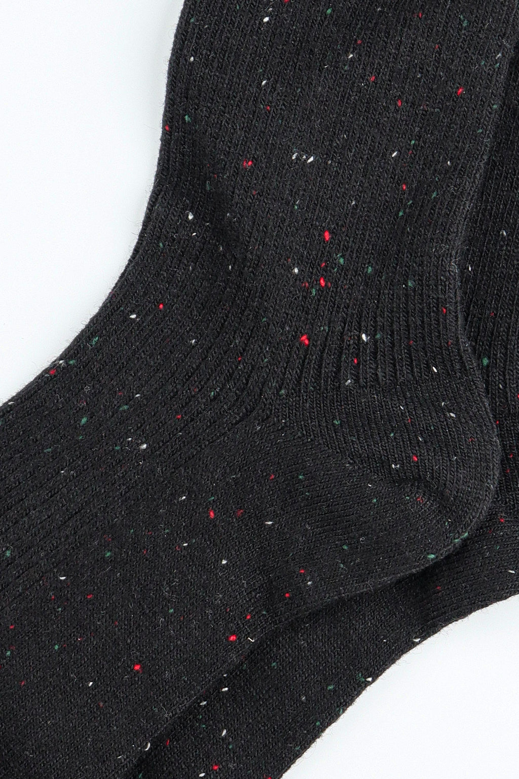 Men's Cozy Wool Blend Ribbed Knit Socks Black