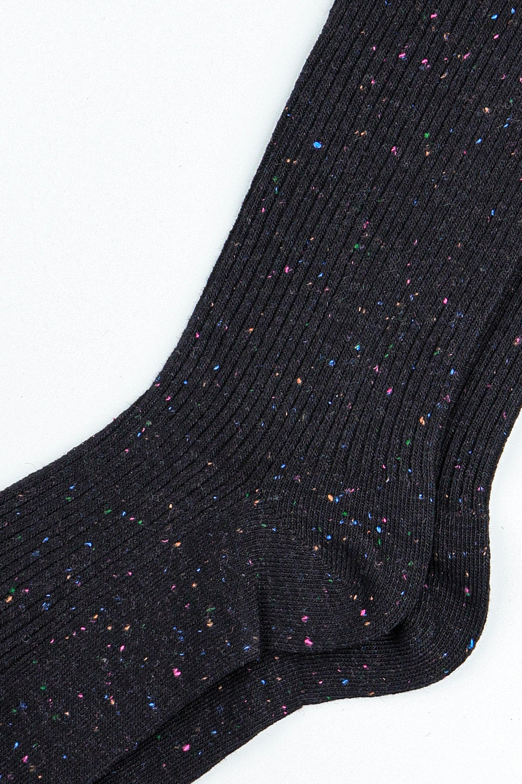 Women's Women's Textured Nep Ribbed Crew Socks Black