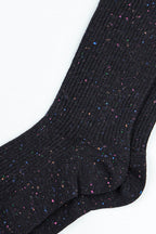 Women's Women's Textured Nep Ribbed Crew Socks Black