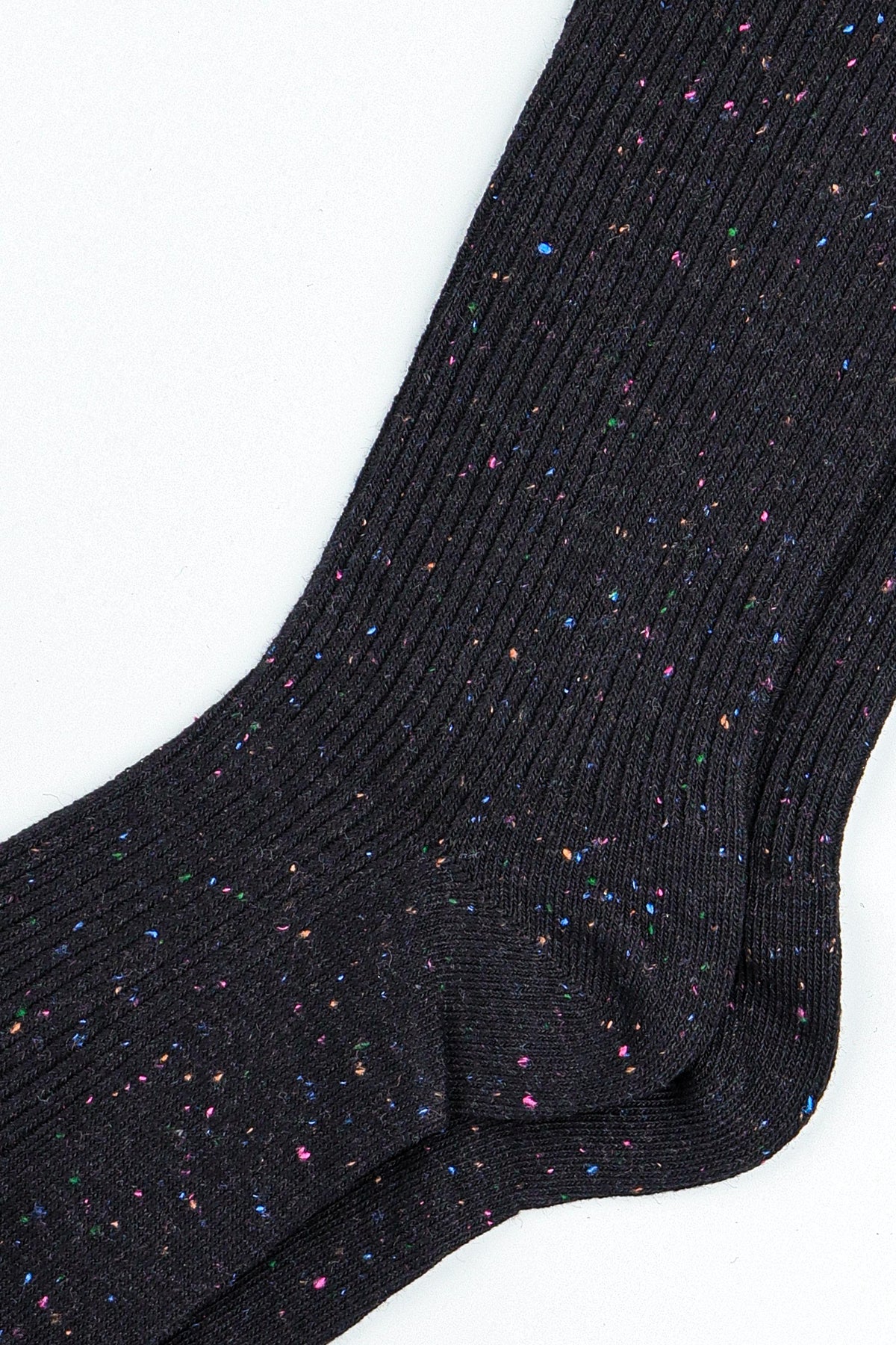 Women's Women's Textured Nep Ribbed Crew Socks Black