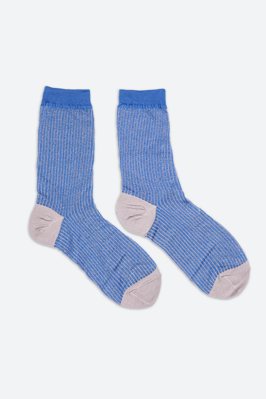 Women's Glitter Ribbed Dress Socks Blue