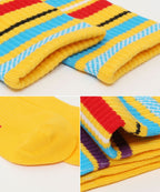 Men's Retro Multi-Stripe Sport Knit Crew Socks