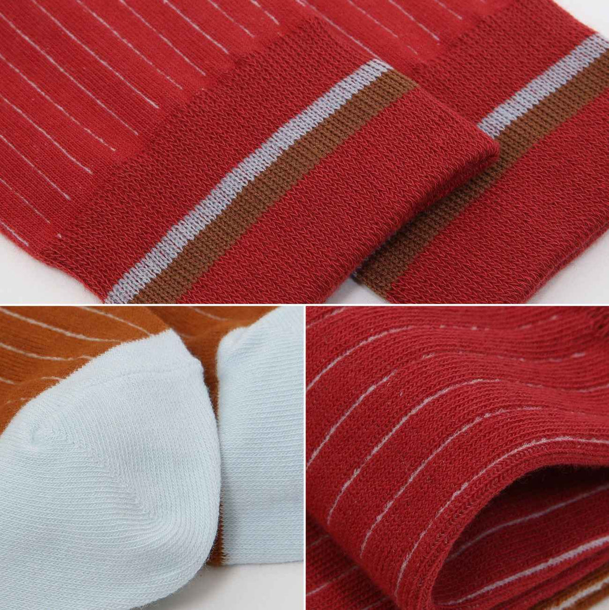 Vintage Striped Dress Socks for Men