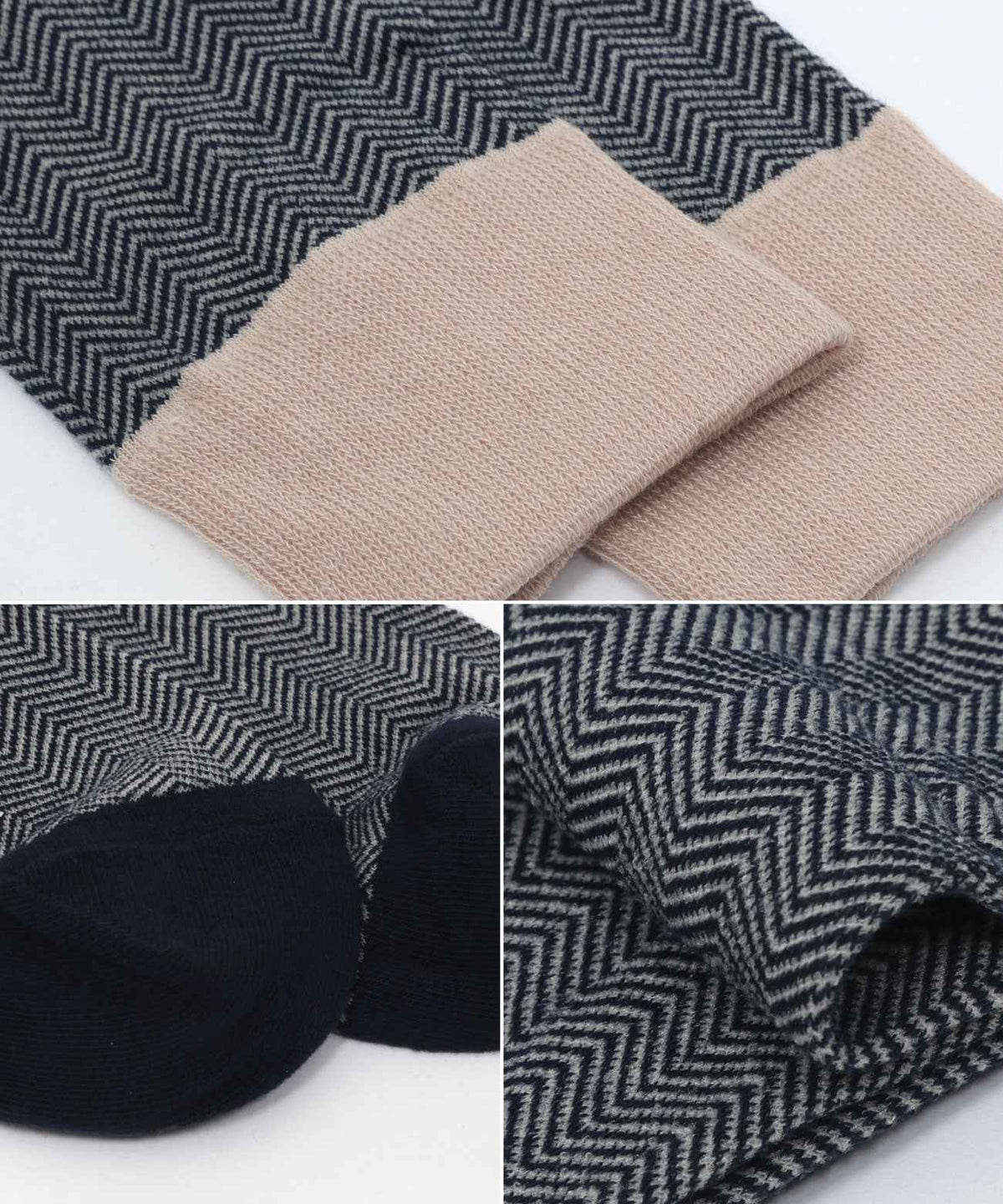 Men's Classic Herringbone Crew Dress Socks