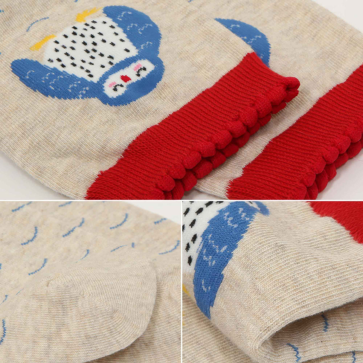 Women's Premium Knit Novelty Penguin Casual Socks with Ruffle Trim