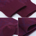 Men's High-Density Knit Diamond Pattern Crew Socks