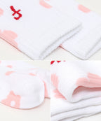 Women's Premium Combed Cotton Floral Ribbed Crew Socks