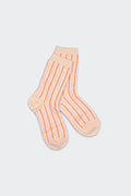 Women's Textured Cable Knit Everyday Socks Cream