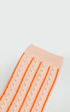 Women's Textured Cable Knit Everyday Socks Cream