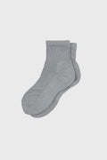 Women's Premium Cushioned Athletic Ankle Socks with Arch Support Gray