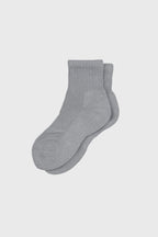 Women's Premium Cushioned Athletic Ankle Socks with Arch Support Gray