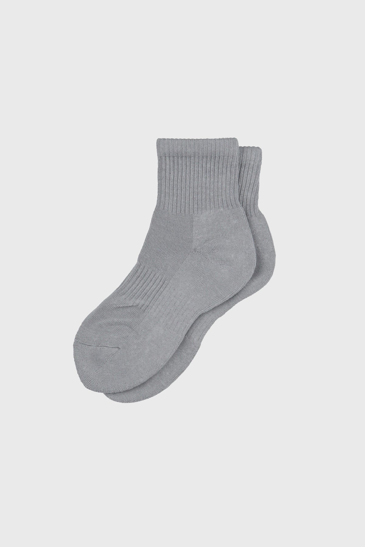Women's Premium Cushioned Athletic Ankle Socks with Arch Support Gray