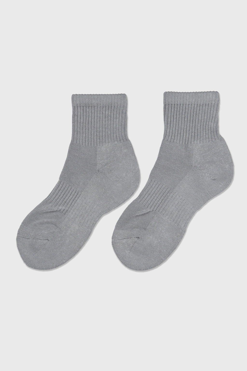 Women's Premium Cushioned Athletic Ankle Socks with Arch Support Gray