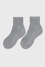 Women's Premium Cushioned Athletic Ankle Socks with Arch Support Gray