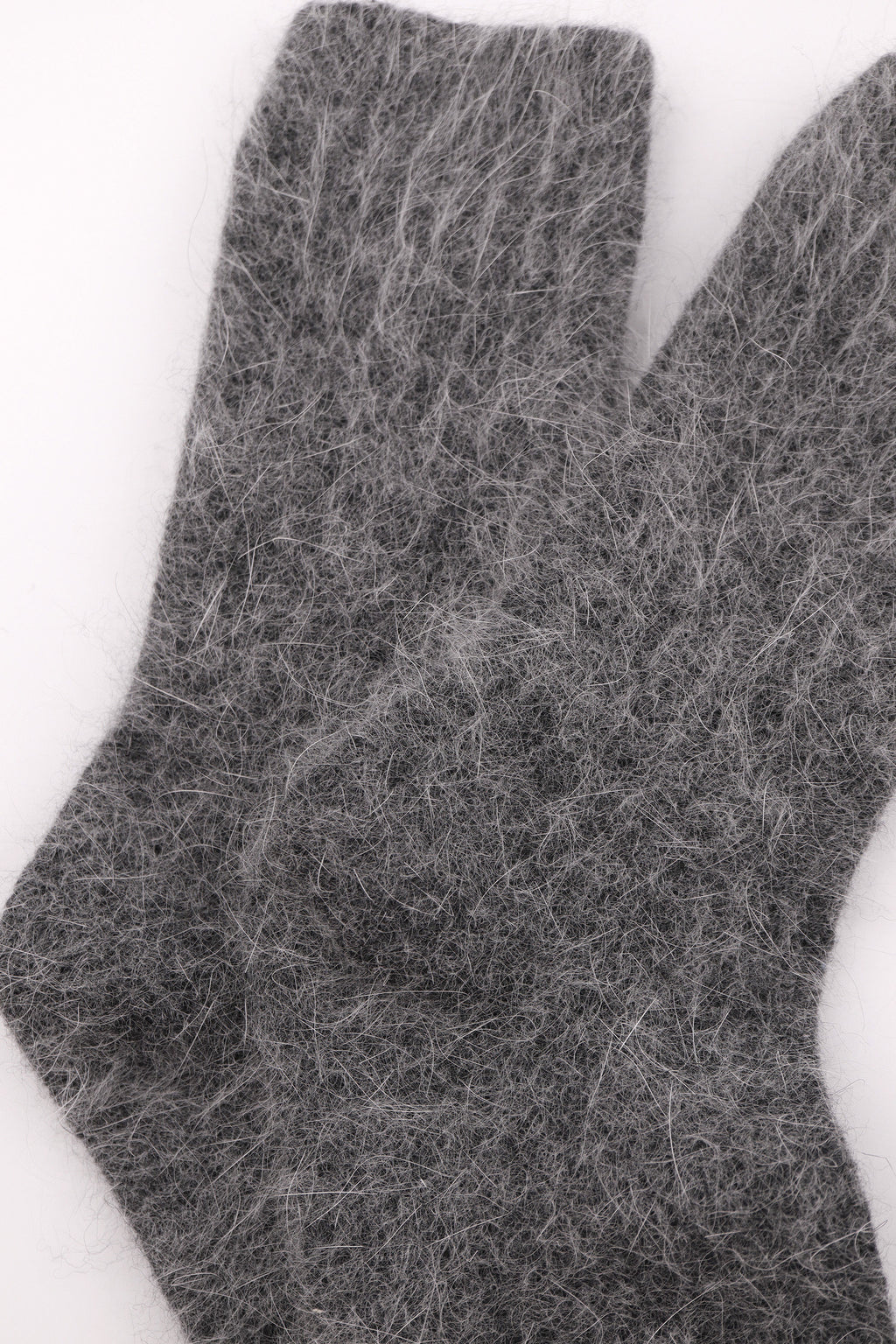 Women's Premium Angora Merino Wool Ribbed Winter Socks Gray