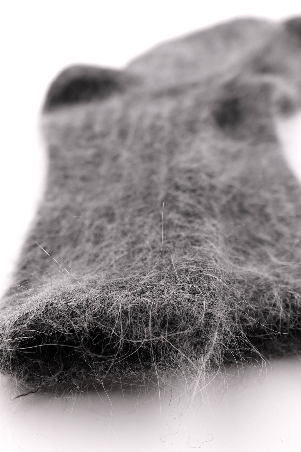 Women's Premium Angora Merino Wool Ribbed Winter Socks Gray